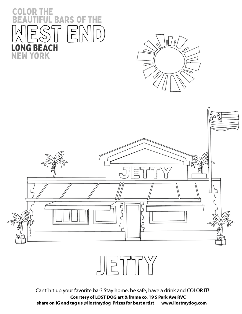 Adult Coloring Pages - Bars of West End Long Beach