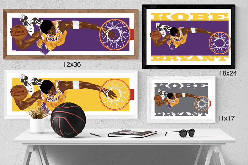 Kobe Bryant Dunk Illustration