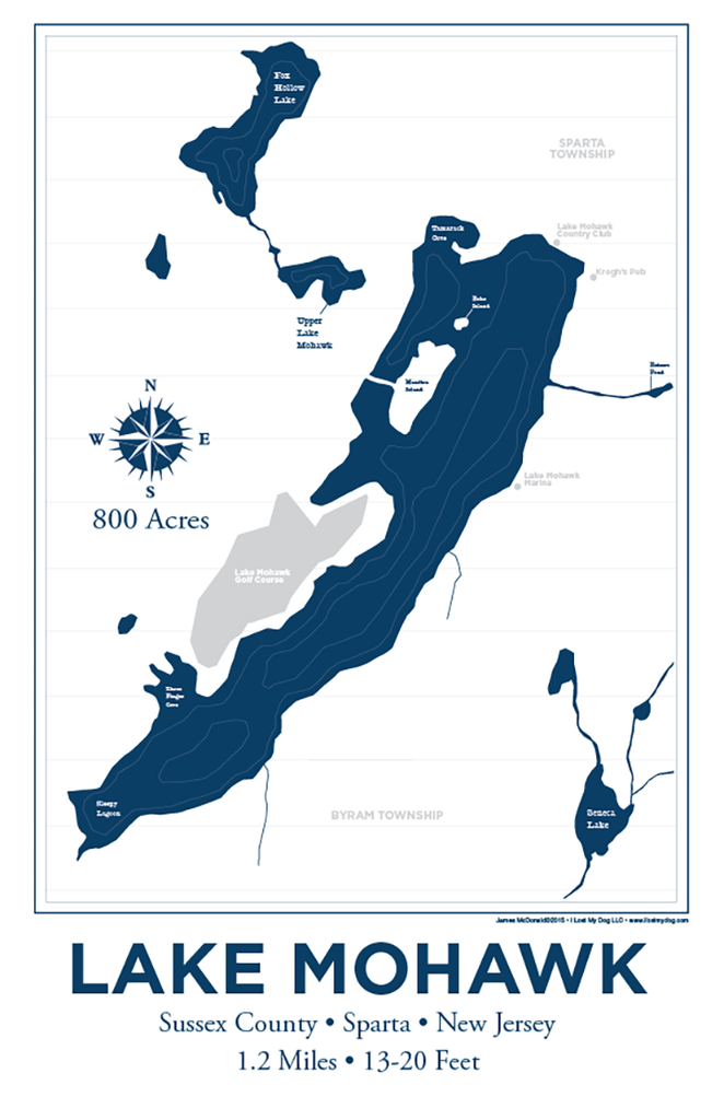 Lake Mohawk Nautical Map