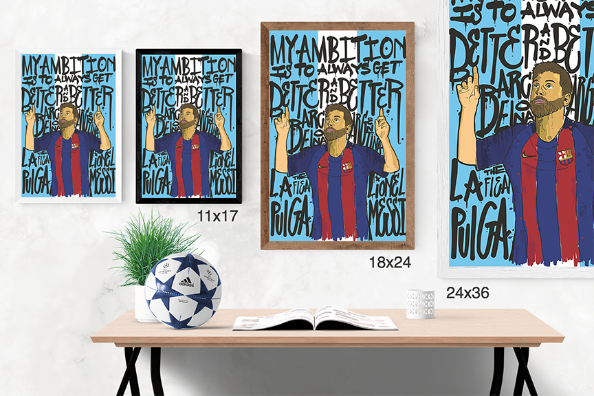 Leo Messi Paint Splatter Illustration