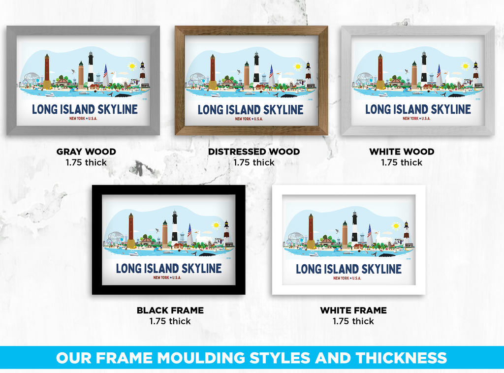 Long Island Skyline Illustration