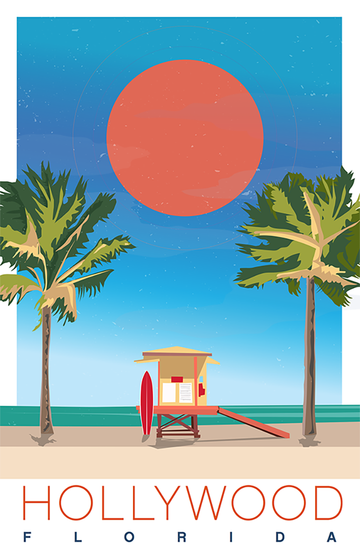 Lifeguard Stand: Hollywood – LOST DOG Art & Frame
