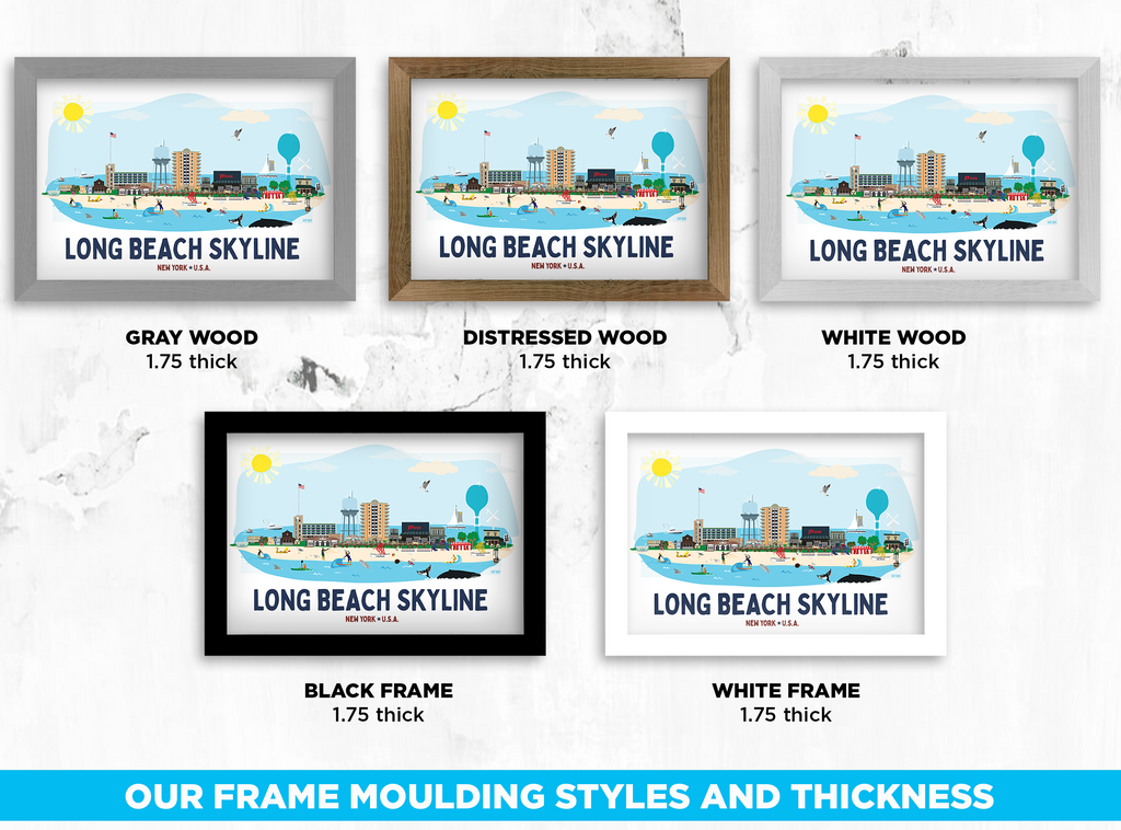 Long Beach Skyline Illustration