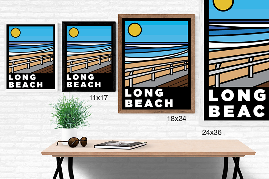 Long Beach Boardwalk: Thick Line Series