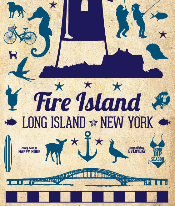 Fire Island Silhouette Poster
