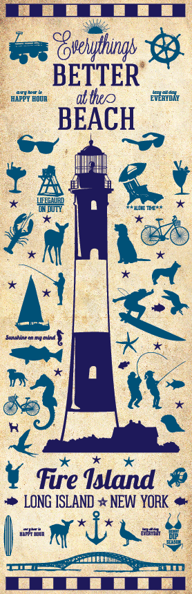 Fire Island Silhouette Poster