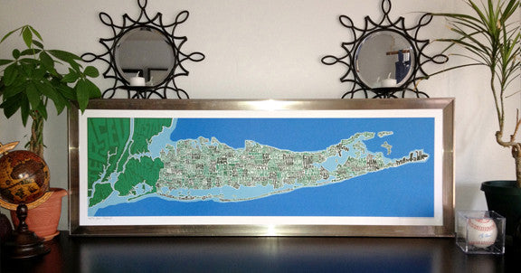 Long Island Towns Typography Map