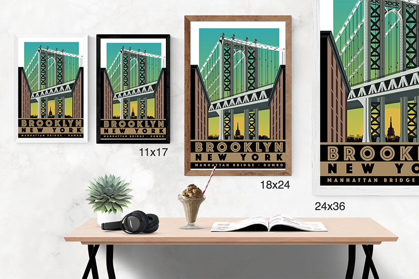 Manhattan Bridge Illustration