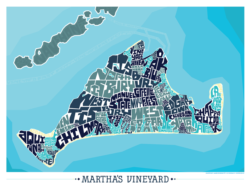 Marthas Vineyard Type Map