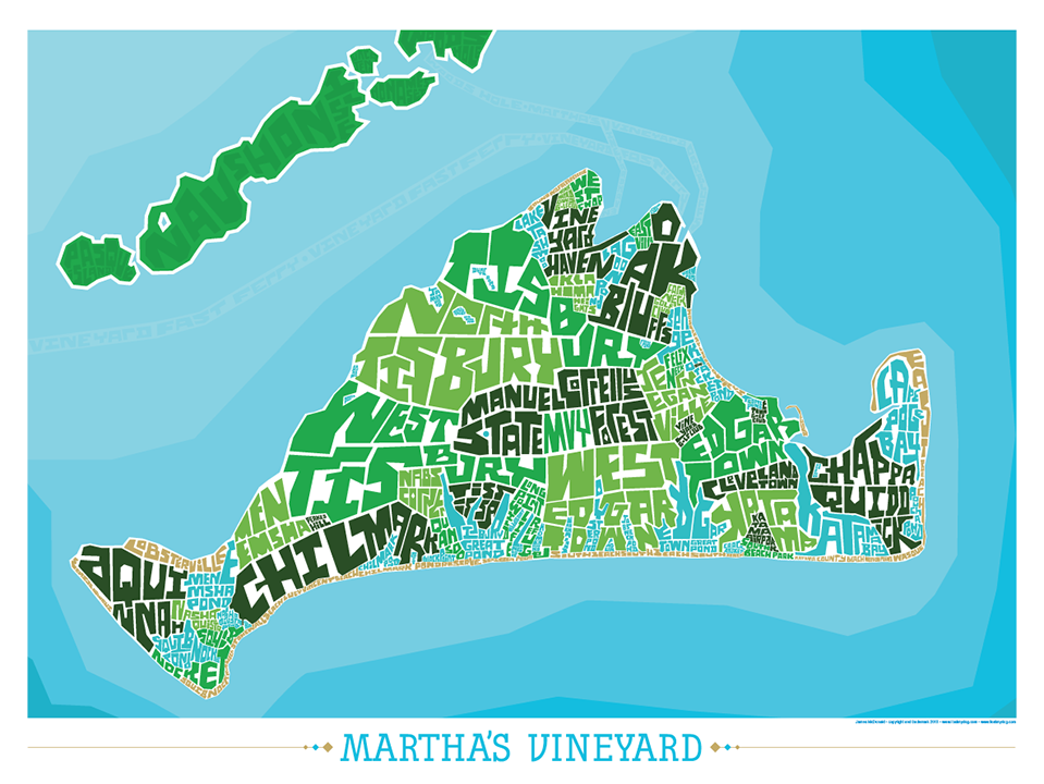 Marthas Vineyard Type Map