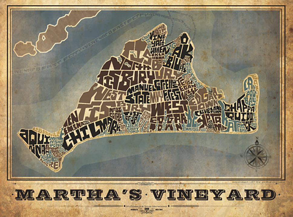Marthas Vineyard Type Map