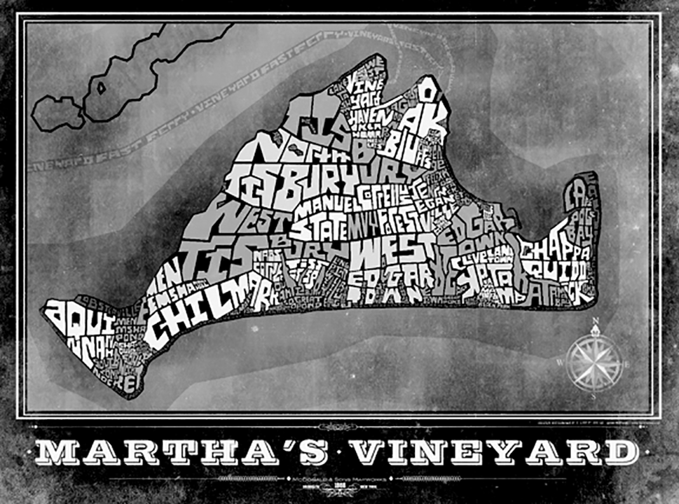 Marthas Vineyard Type Map