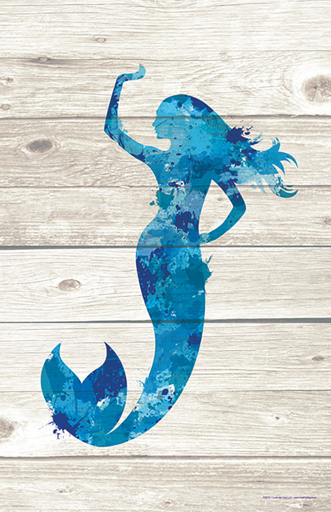 Mermaid Paint Splatter Silhouette