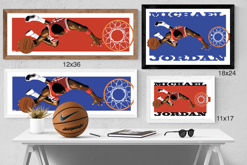 Michael Jordan Dunk Illustration