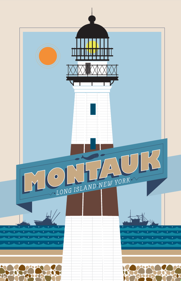 Montauk Point Lighthouse Illustration