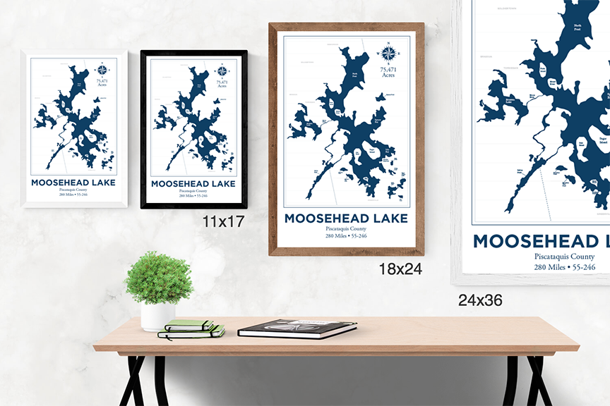 Moosehead Lake Nautical Map