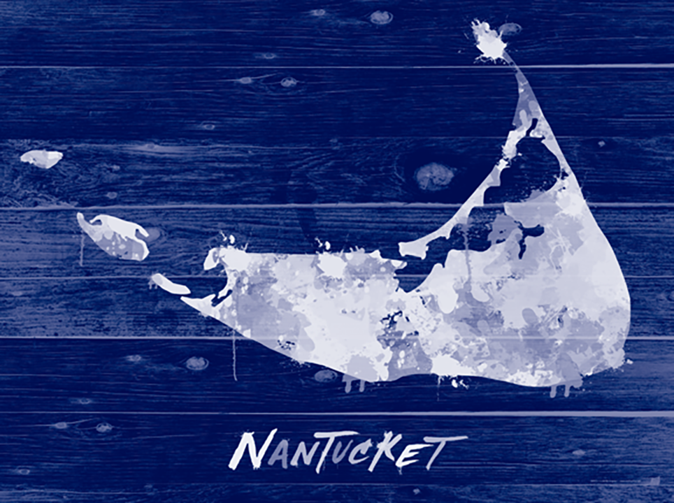 Nantucket Paint Splatter Silhouette