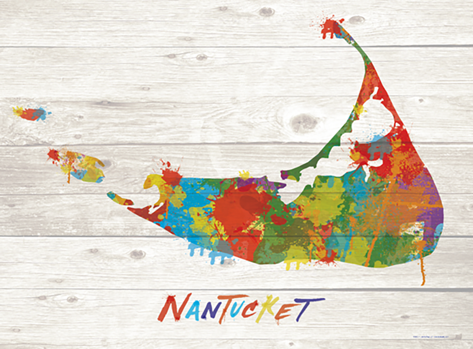 Nantucket Paint Splatter Silhouette