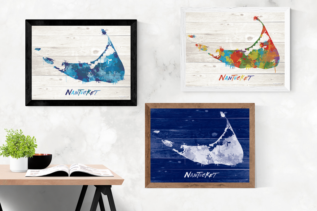 Nantucket Paint Splatter Silhouette