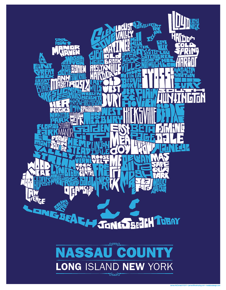 Nassau County Town Type Map