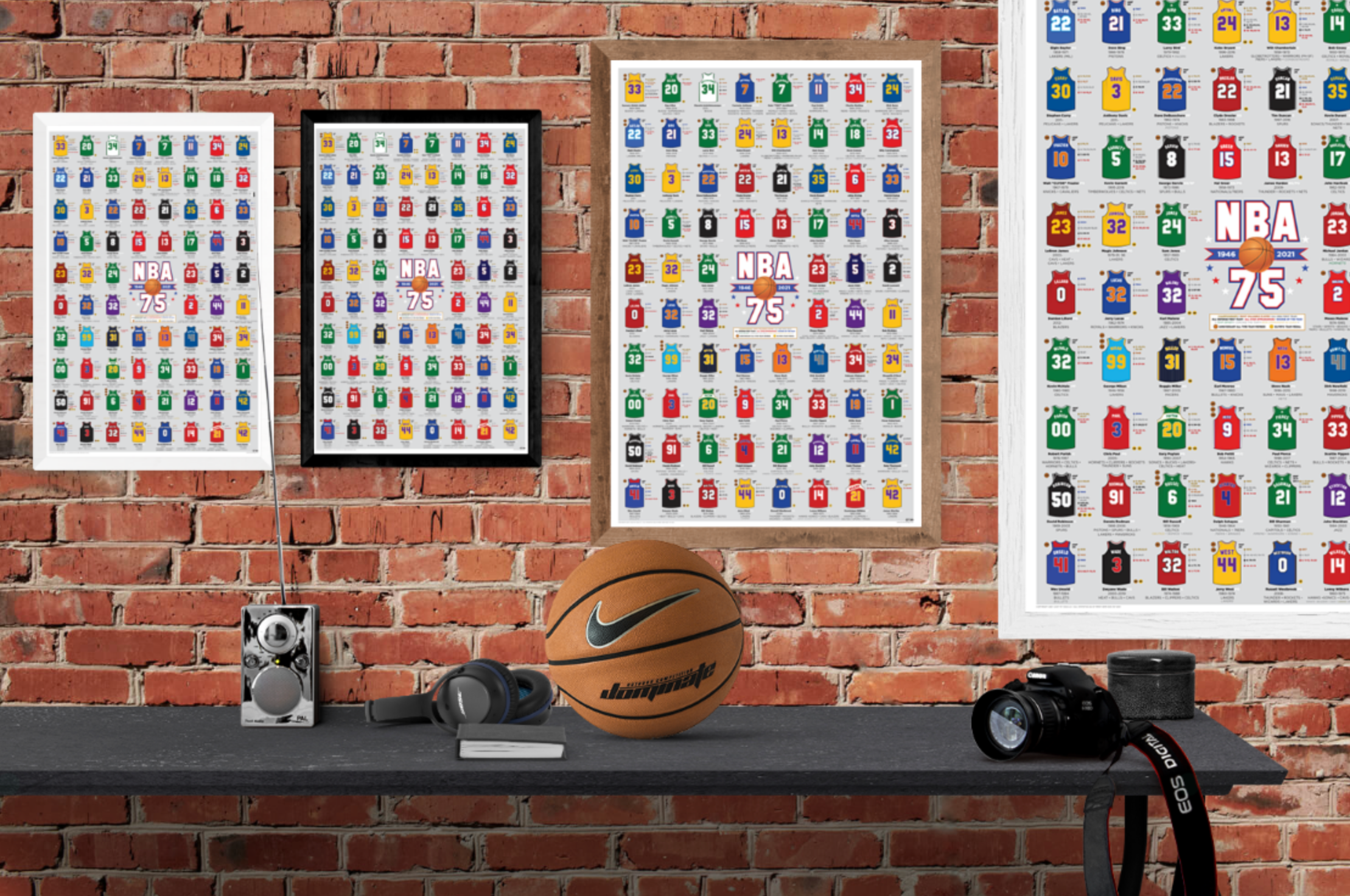 NBA 75 Anniversary Poster – LOST DOG Art & Frame