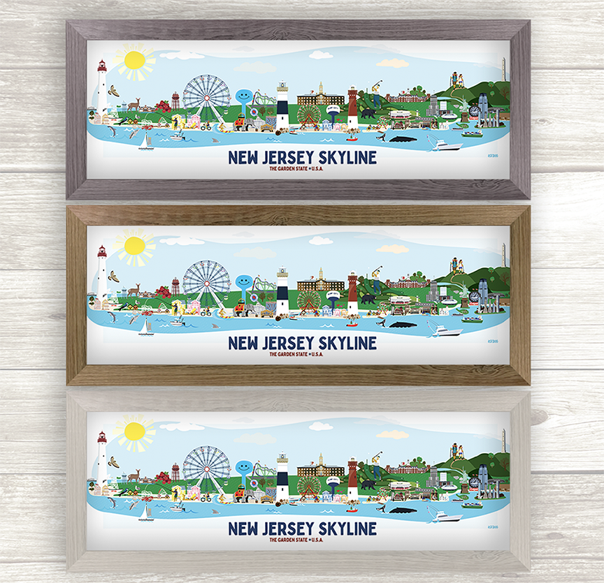 New Jersey Skyline Illustration