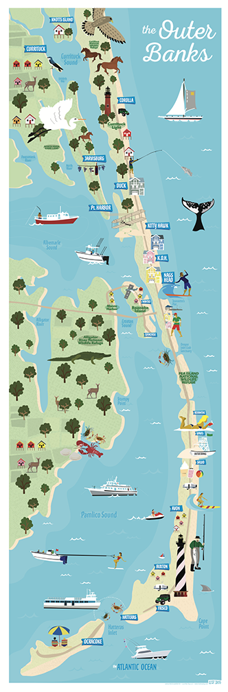 OBX Illustrated Map