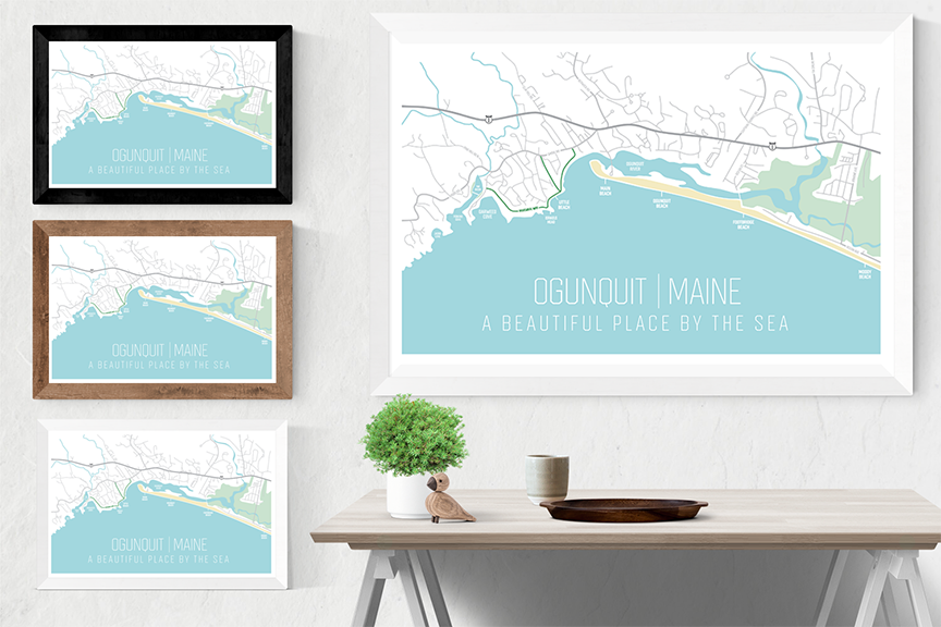 Ogunquit, Maine Line Map