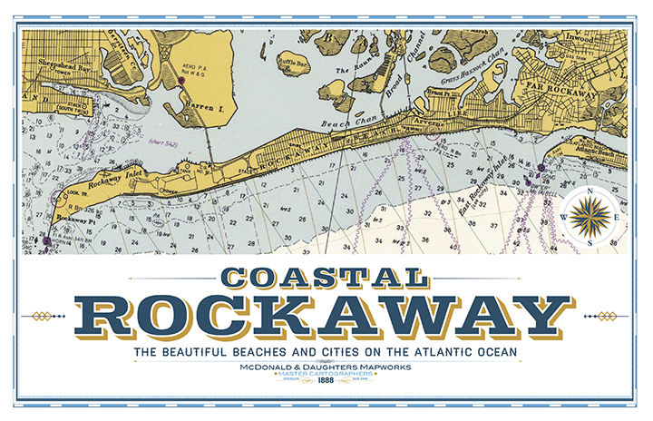 Rockaway Vintage Nautical Map