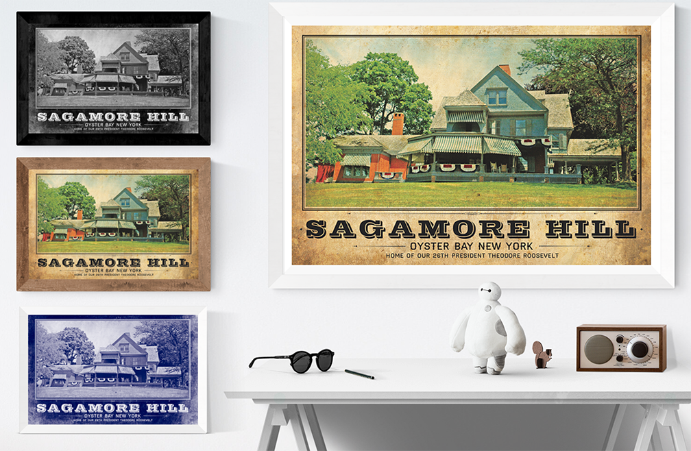 Sagamore Hill Vintage Travel Poster