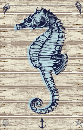 Seahorse Bold Print- Left Facing