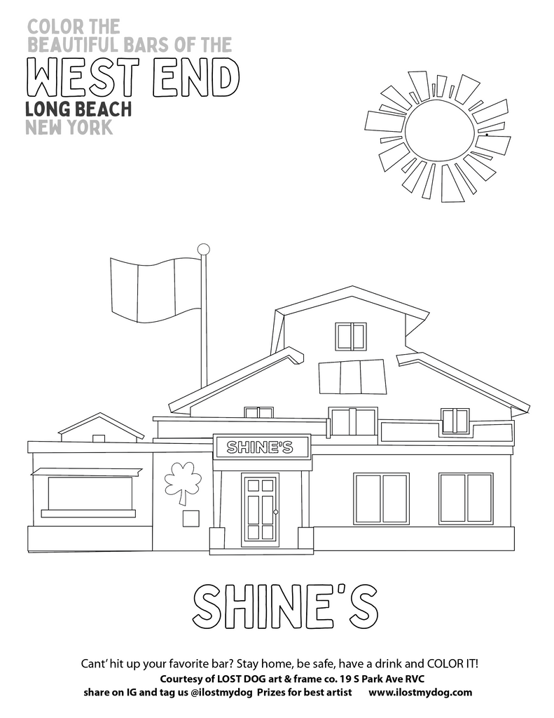 Adult Coloring Pages - Bars of West End Long Beach