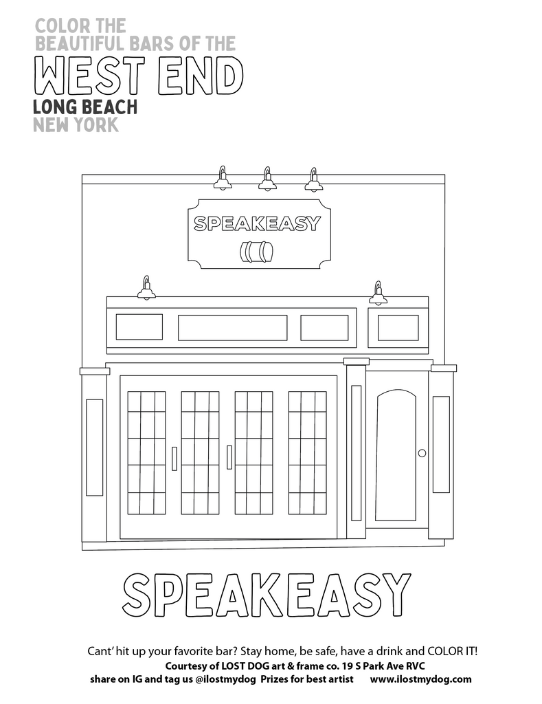 Adult Coloring Pages - Bars of West End Long Beach