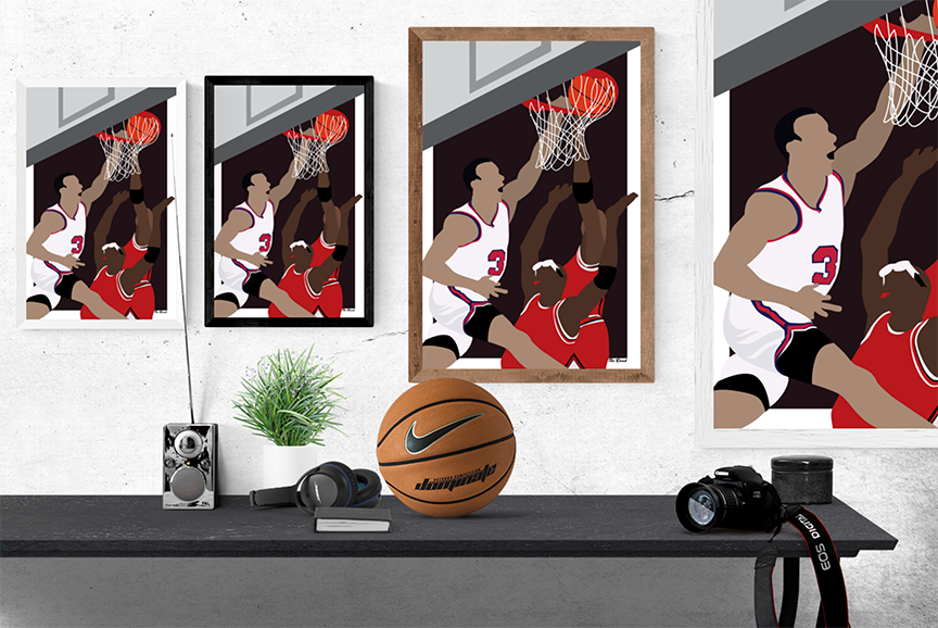 NBA 75 Anniversary Poster – LOST DOG Art & Frame