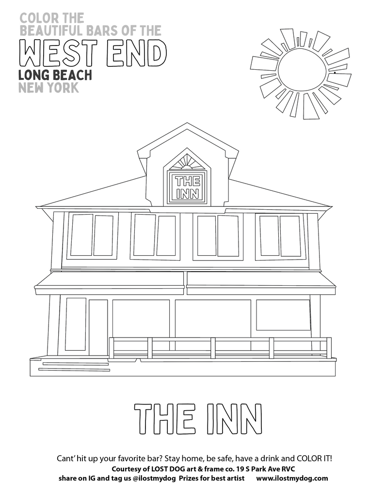 Adult Coloring Pages - Bars of West End Long Beach