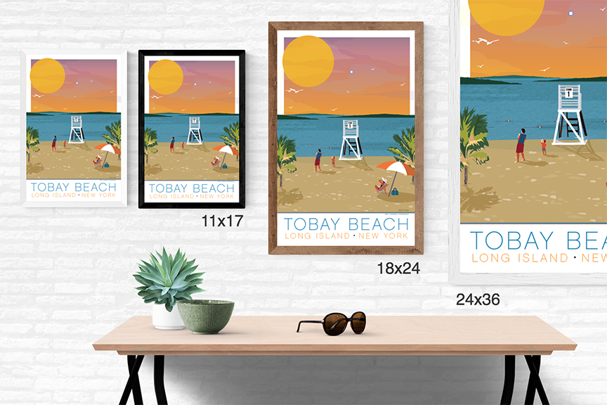 Tobay Beach Illustration