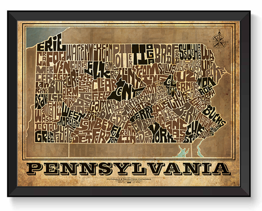 Pennsylvania State Type Map