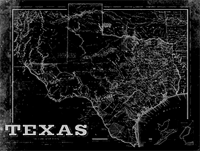 Texas Vintage Map