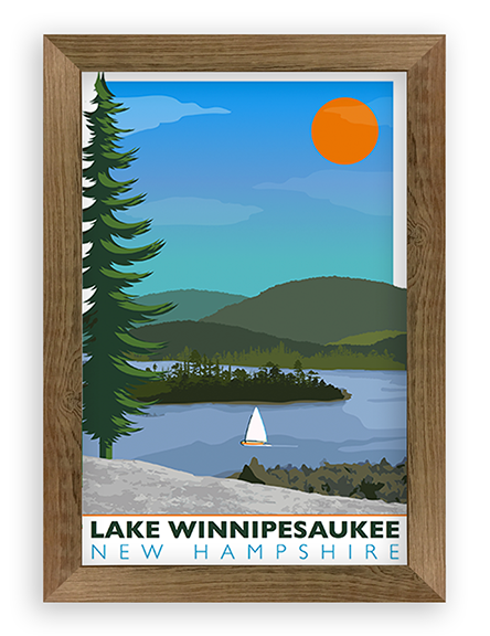 Lake Sailboat Scene – Lake Winnipesaukee
