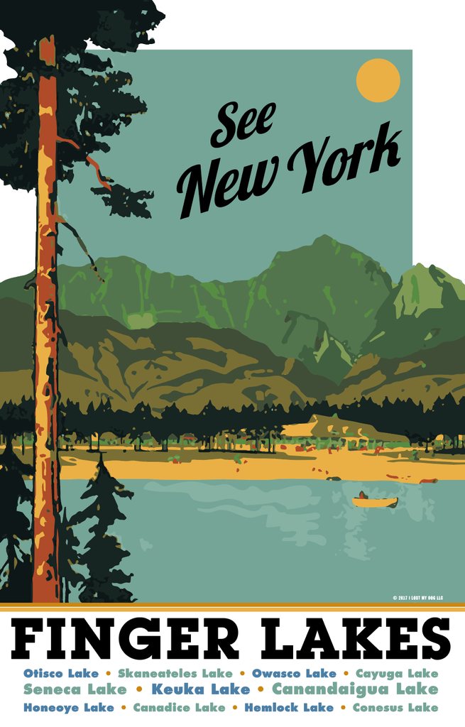 See New York Lakes Poster