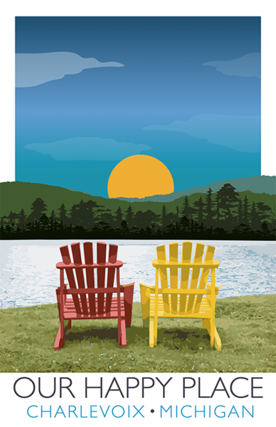 Adirondack Chair Scene – Happy Place