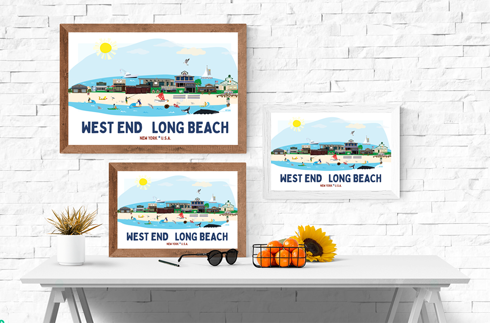 West End, Long Beach Skyline Illustration