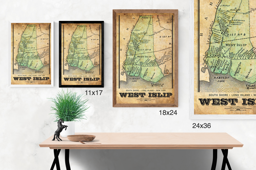 West Islip Vintage Map